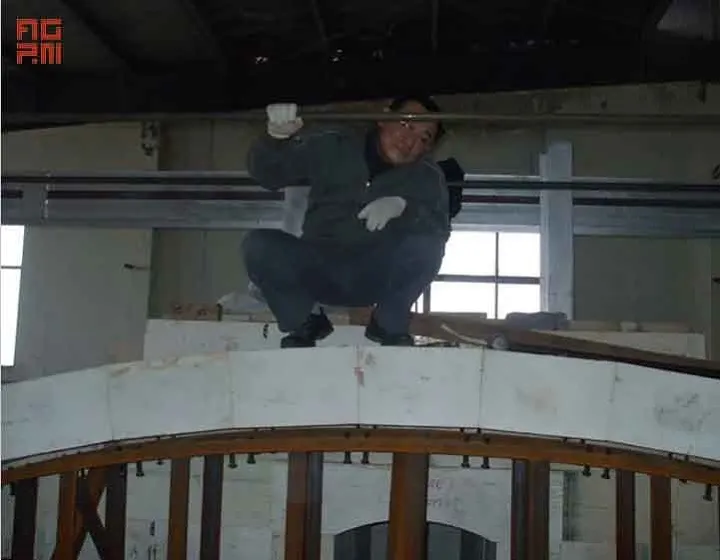 Oxygen combustion furnace construction site